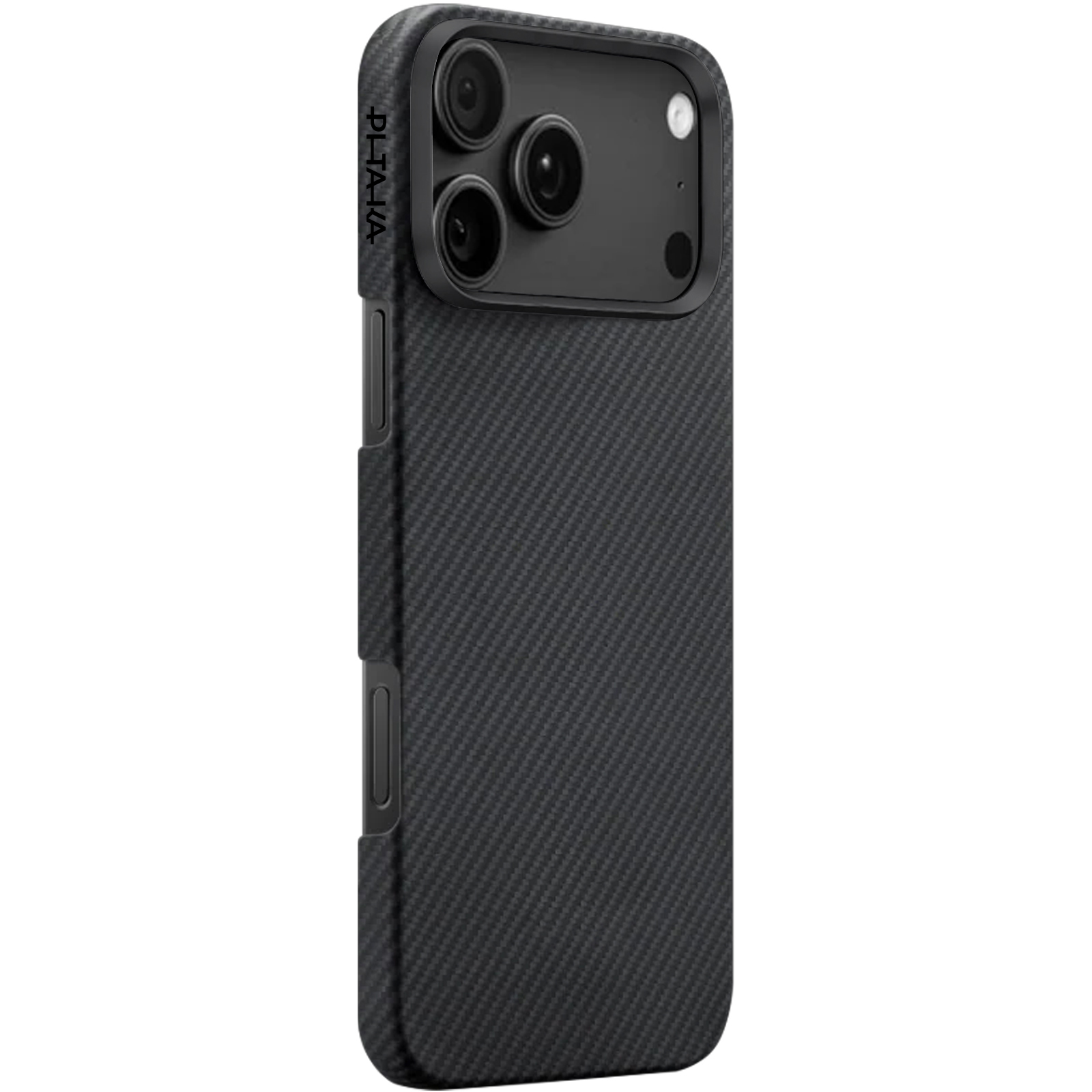 Чехол Aramid Fiber PTK Premium with MagSafe (NFC) для Apple iPhone 17 Pro (6.3"), Black / Grey, Карбон, купить оптом с доставкой