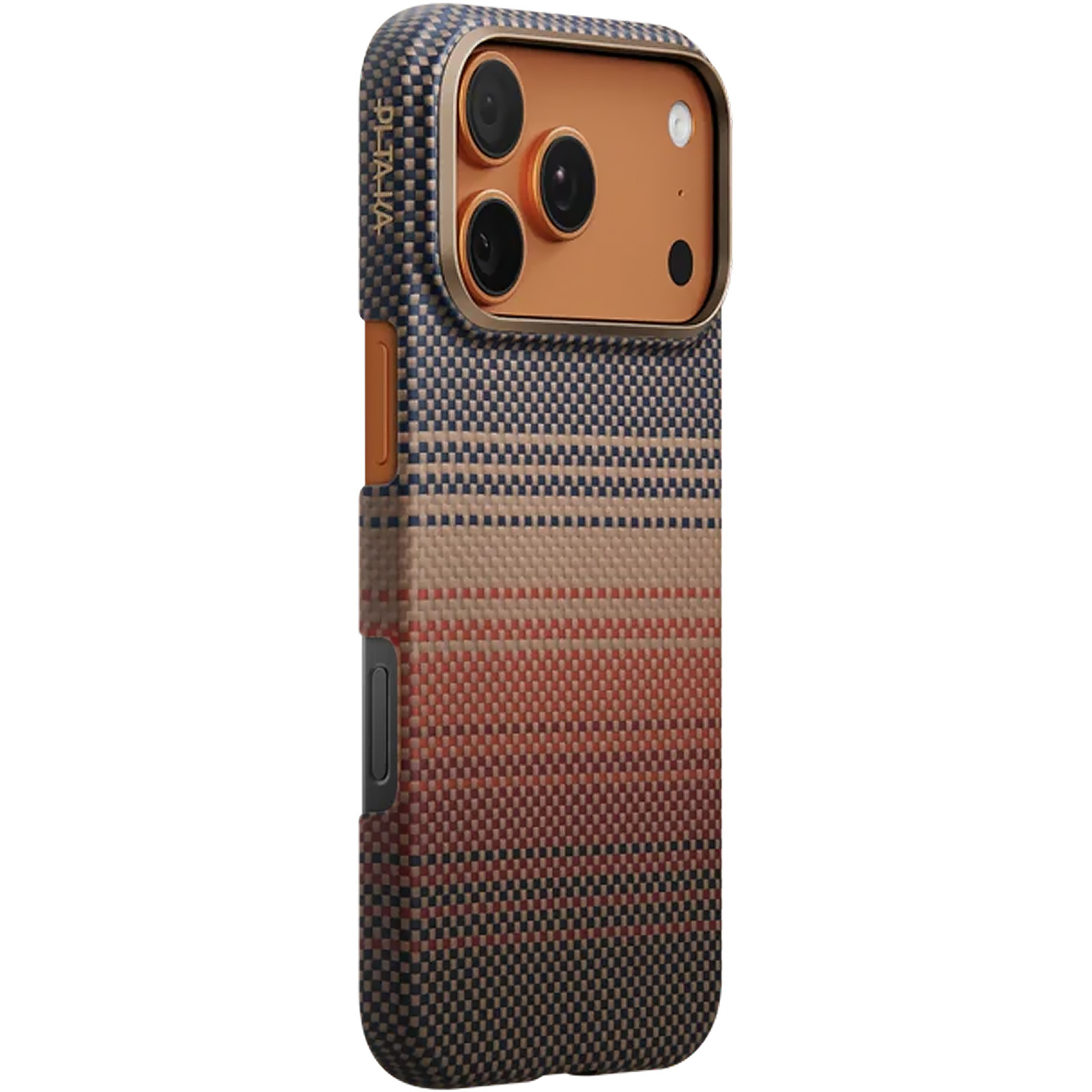 Чехол Aramid Fiber PTK Premium with MagSafe (NFC) для Apple iPhone 17 Pro Max (6.9"), Sunset, Карбон, купить оптом с доставкой