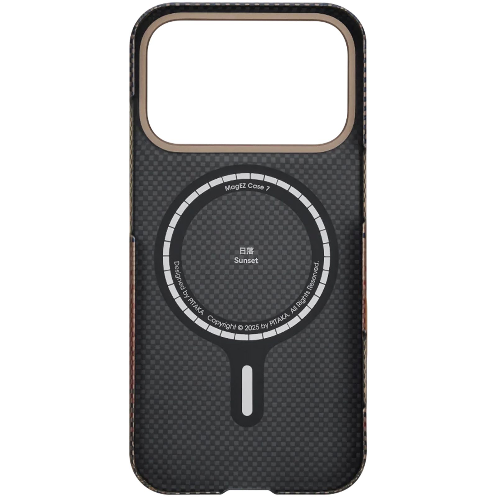Чехол Aramid Fiber PTK Premium with MagSafe (NFC) для Apple iPhone 17 Pro Max (6.9"), Sunset 2, Карбон, купить оптом с доставкой