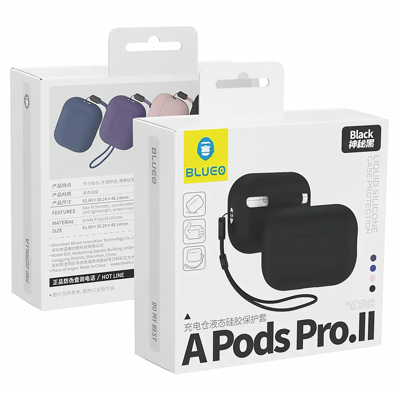 Силиконовый футляр BlueO Liquid silicone для наушников Airpods Pro 3 на картинке №2