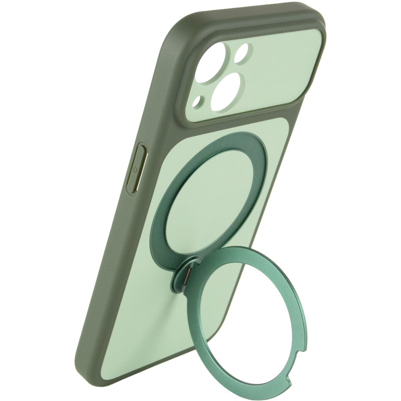 Чохол Ummi Full Camera with MagSafe HQ Ring для Apple iPhone 13 (6.1"), Green 3, TPU+PC, купити оптом з доставкою