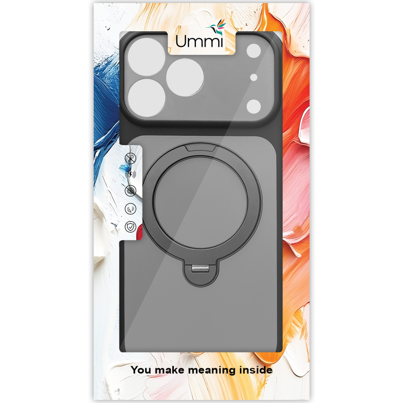 Чехол Ummi Full Camera with MagSafe HQ Ring для Apple iPhone 17 Pro (6.3"), Black 1, TPU+PC, купить оптом с доставкой
