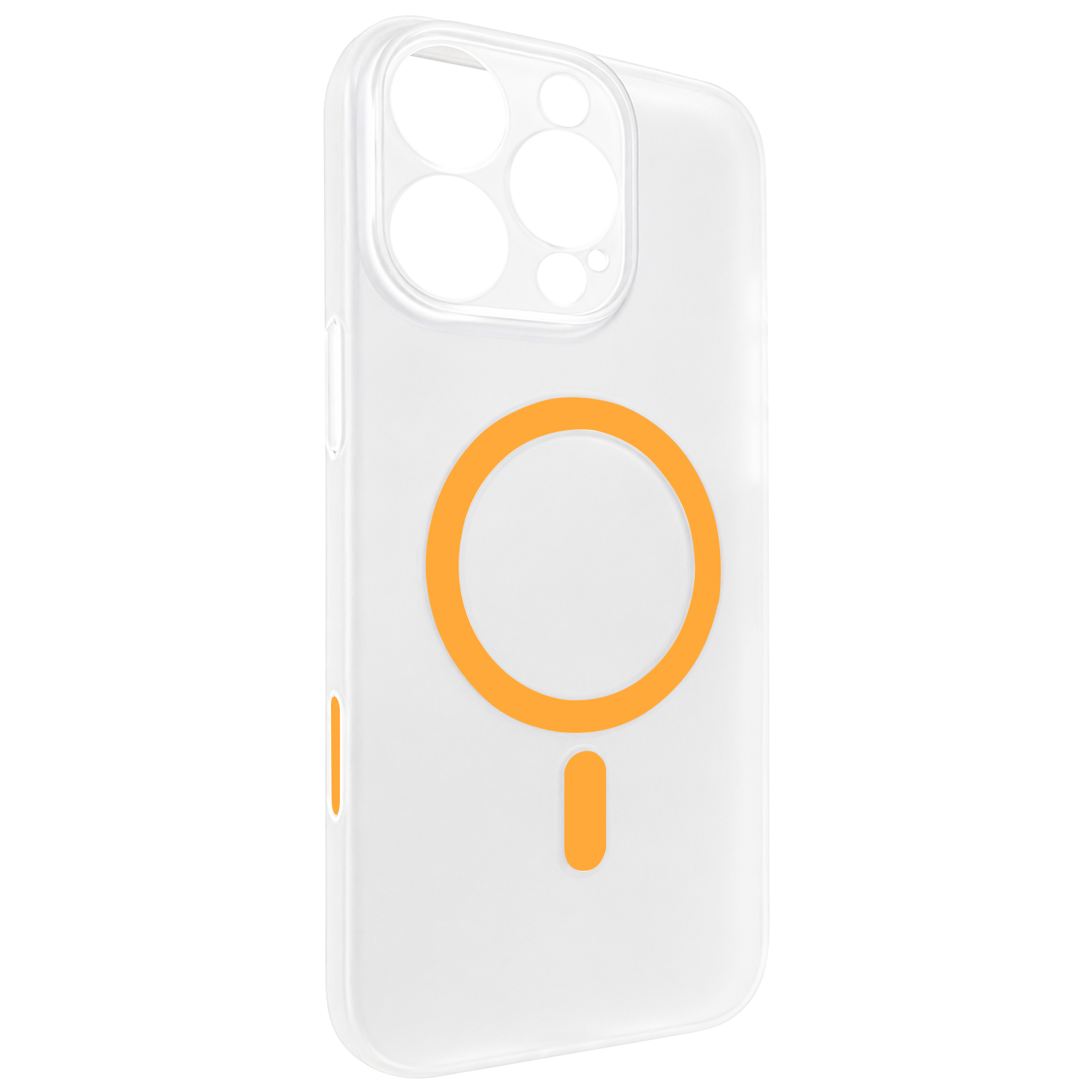 Чехол PC Slim Matte with MagSafe (camera button) для Apple iPhone 16 Pro (6.3"), Orange, Пластик, купить оптом с доставкой