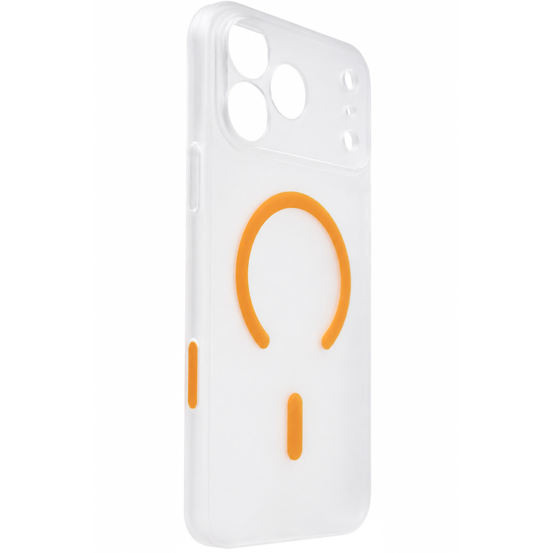 Чехол PC Slim Matte with MagSafe (camera button) для Apple iPhone 17 Pro (6.3"), Orange, Пластик, купить оптом с доставкой