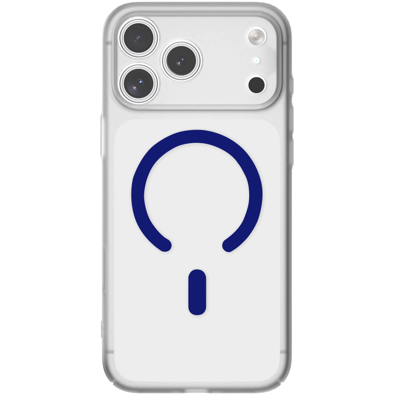 Чехол PC Slim Matte with MagSafe (camera button) для Apple iPhone 17 Pro (6.3"), Blue 1, Пластик, купить оптом с доставкой