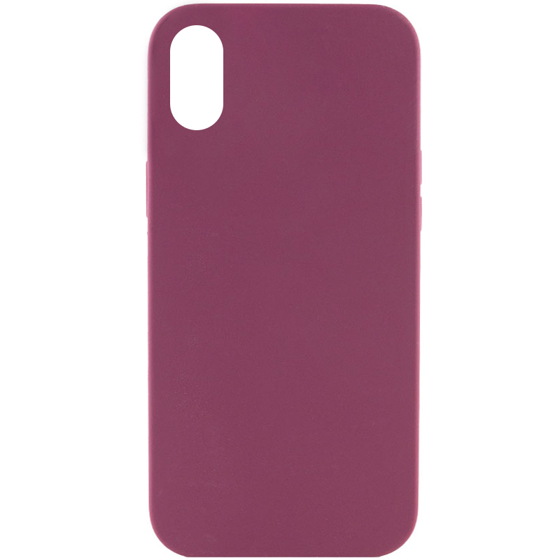 Чохол Silk Full Protective (AA) NO LOGO для Apple iPhone XR (6.1"), Бордовий / Plum, Силікон, купити оптом з доставкою