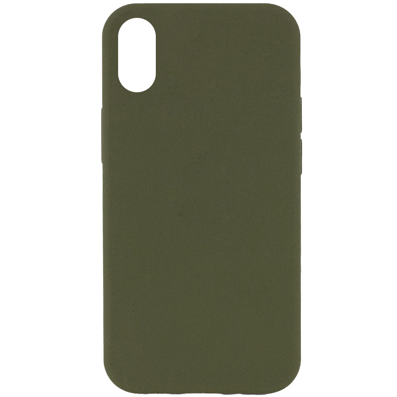 Чохол Silk Full Protective (AA) NO LOGO для Apple iPhone XR (6.1"), Зелений / Dark Olive, Силікон, купити оптом з доставкою