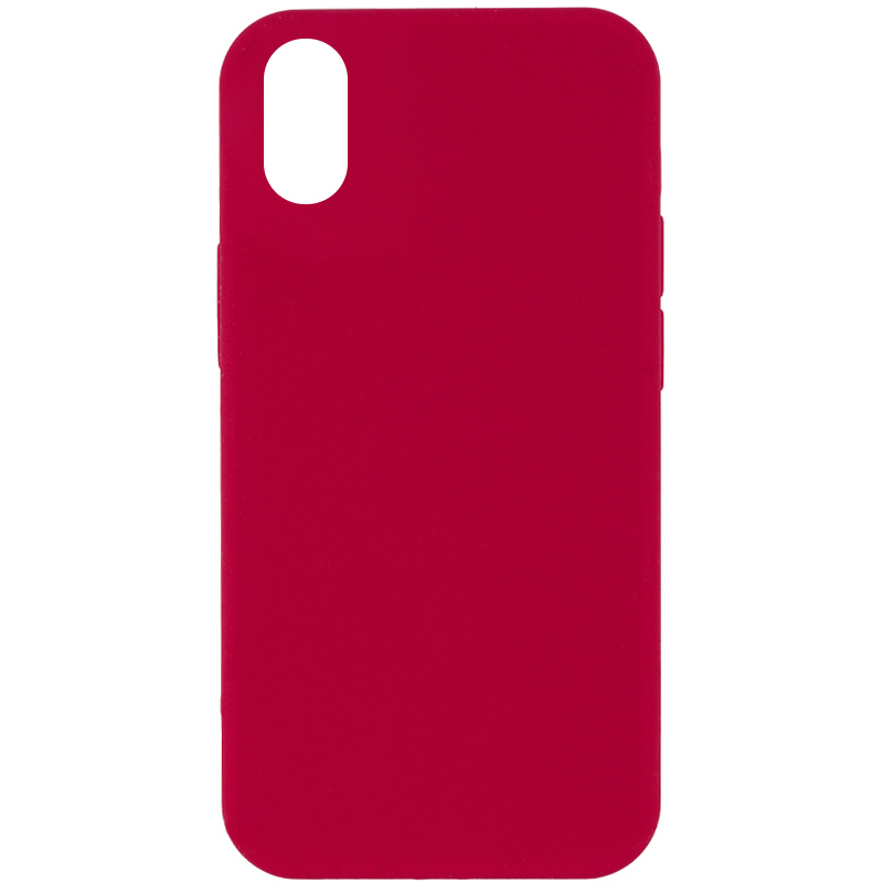 Чохол Silk Full Protective (AA) NO LOGO для Apple iPhone XR (6.1"), Червоний / Rose Red, Силікон, купити оптом з доставкою