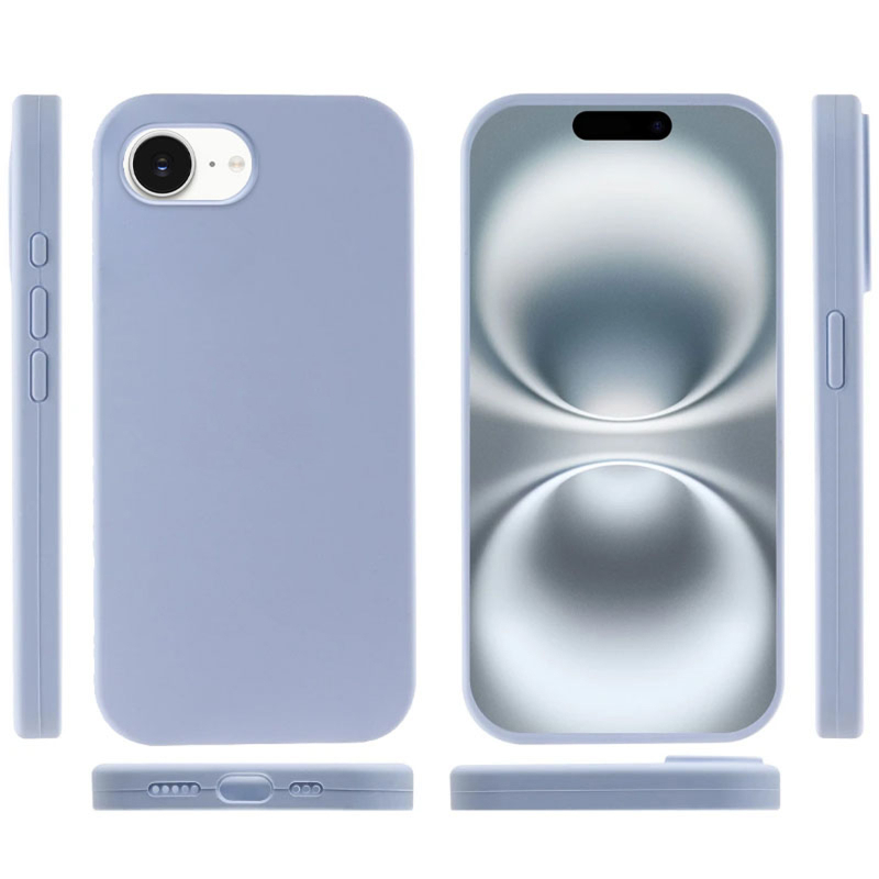 Чохол Silk Full Protective (AA) NO LOGO для Apple iPhone 16e / 17e (6.1") Блакитний / Lilac Blue