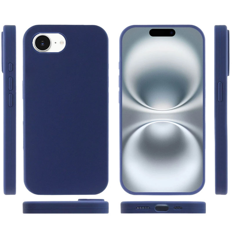Чохол Silk Full Protective (AA) NO LOGO для Apple iPhone 16e / 17e (6.1"), Синій / Deep navy 1, Силікон, купити оптом з доставкою