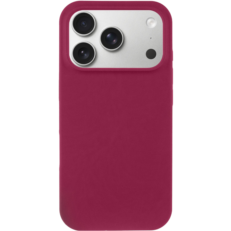 Чехол Silk Full Protective (AA) NO LOGO для Apple iPhone 17 Pro / 18 Pro (6.3"), Бордовый / Maroon 1, Силикон, купить оптом с доставкой
