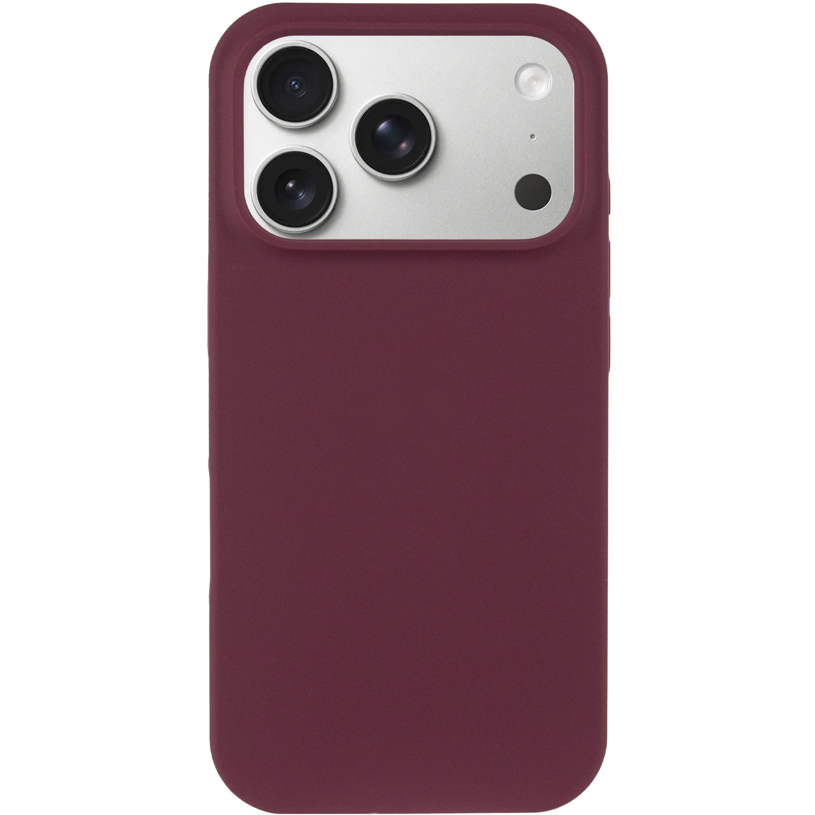 Чехол Silk Full Protective (AA) NO LOGO для Apple iPhone 17 Pro / 18 Pro (6.3"), Бордовый / Plum 1, Силикон, купить оптом с доставкой