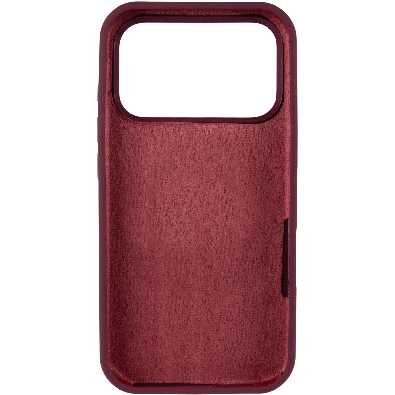 Чехол Silk Full Protective (AA) NO LOGO для Apple iPhone 17 Pro / 18 Pro (6.3"), Бордовый / Plum 2, Силикон, купить оптом с доставкой