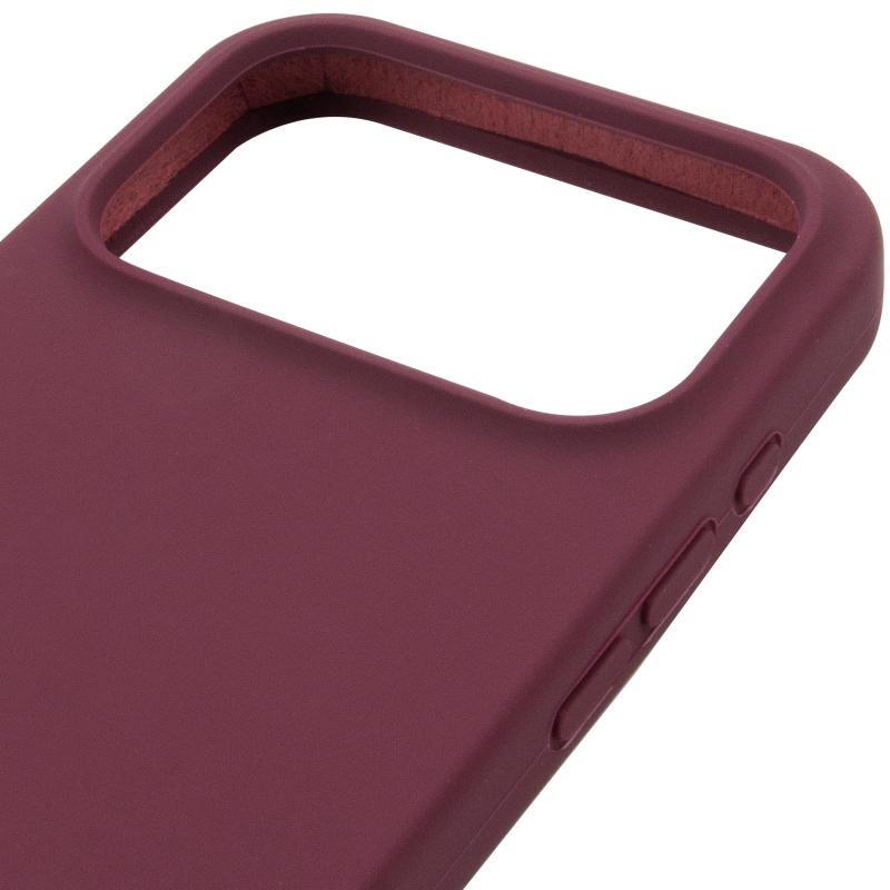 Чехол Silk Full Protective (AA) NO LOGO для Apple iPhone 17 Pro / 18 Pro (6.3"), Бордовый / Plum 3, Силикон, купить оптом с доставкой