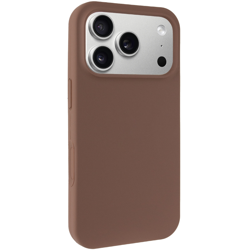 Чехол Silk Full Protective (AA) NO LOGO для Apple iPhone 17 Pro / 18 Pro (6.3"), Коричневый / Brown, Силикон, купить оптом с доставкой
