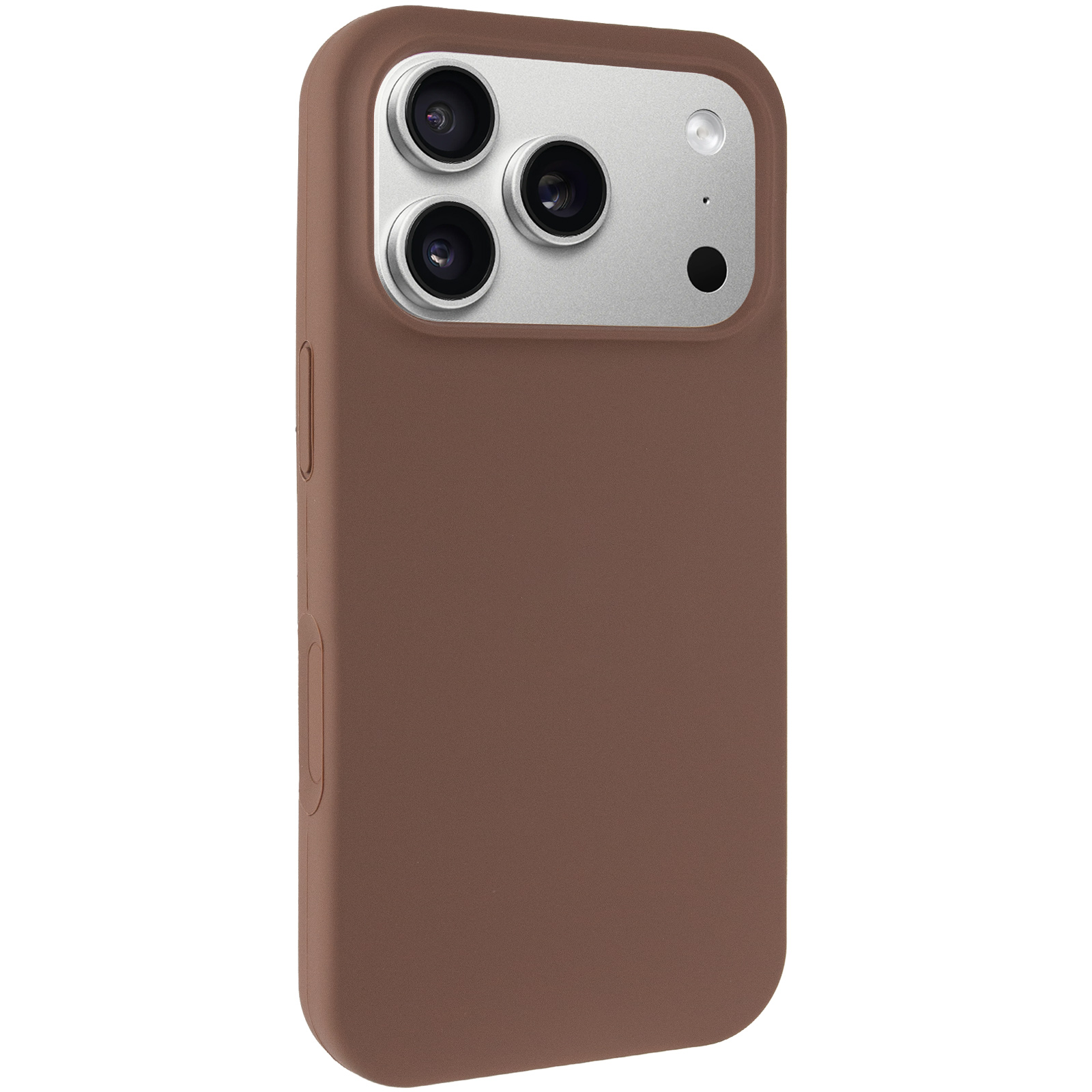 Чехол Silk Full Protective (AA) NO LOGO для Apple iPhone 17 Pro / 18 Pro (6.3"), Коричневый / Brown, Силикон, купить оптом с доставкой