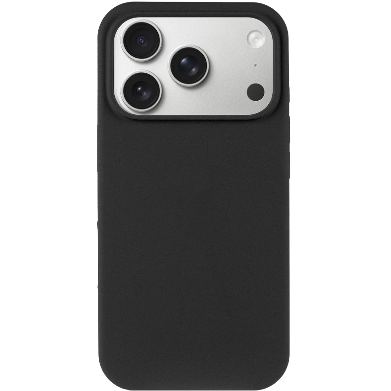 Чехол Silk Full Protective (AA) NO LOGO для Apple iPhone 17 Pro / 18 Pro (6.3"), Черный / Black 1, Силикон, купить оптом с доставкой