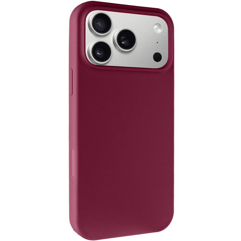 Чехол Silk Full Protective (AA) NO LOGO для Apple iPhone 17 Pro / 18 Pro (6.3"), Бордовый / Dark Cherry, Силикон, купить оптом с доставкой