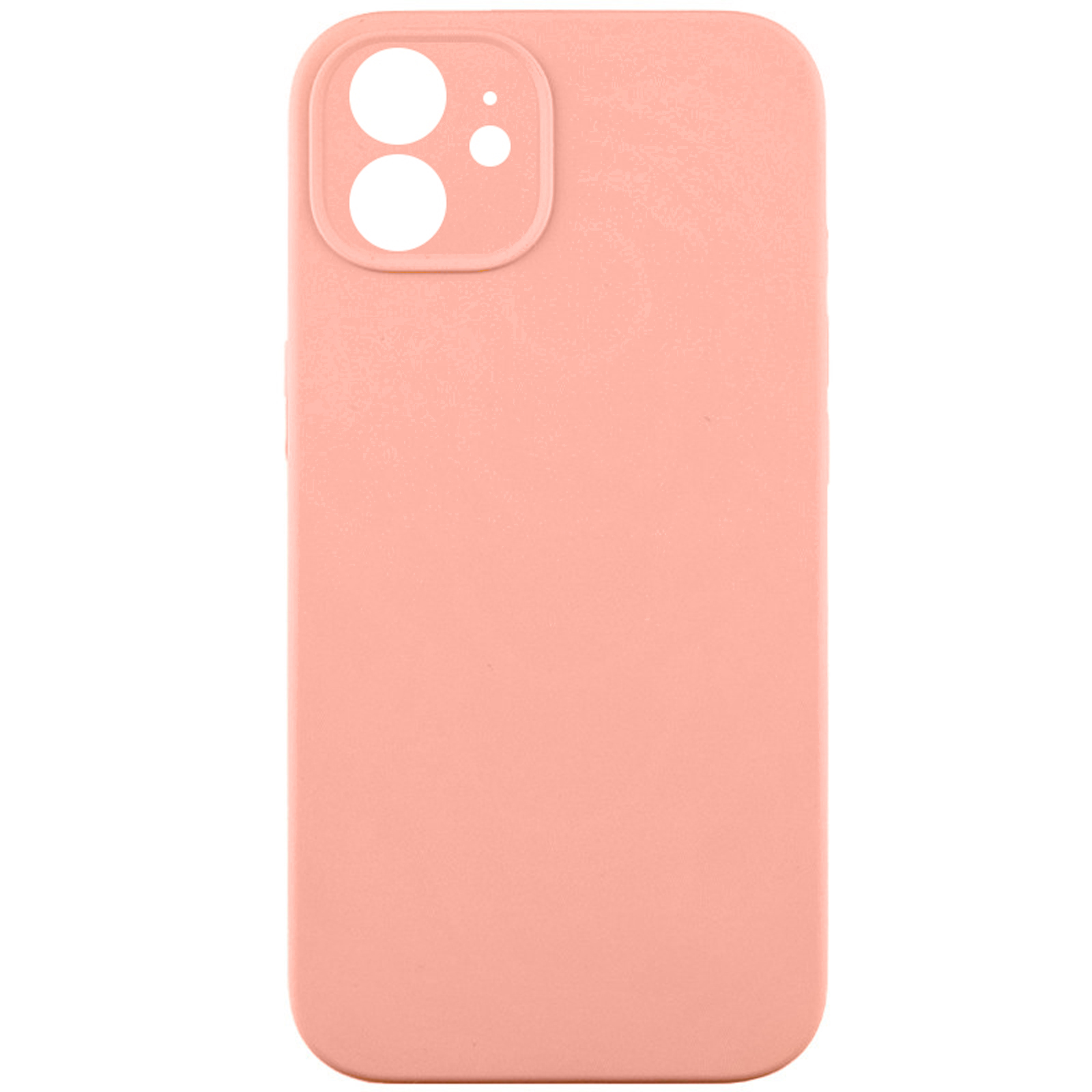 Чехол Silk Full Camera Protective (AA) NO LOGO для Apple iPhone 12 (6.1"), Персиковый / Peach, Силикон, купить оптом с доставкой