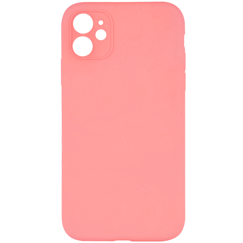 Чехол Silk Full Camera Protective (AA) NO LOGO для Apple iPhone 12 (6.1"), Коралловый / Pink Orange, Силикон, купить оптом с доставкой