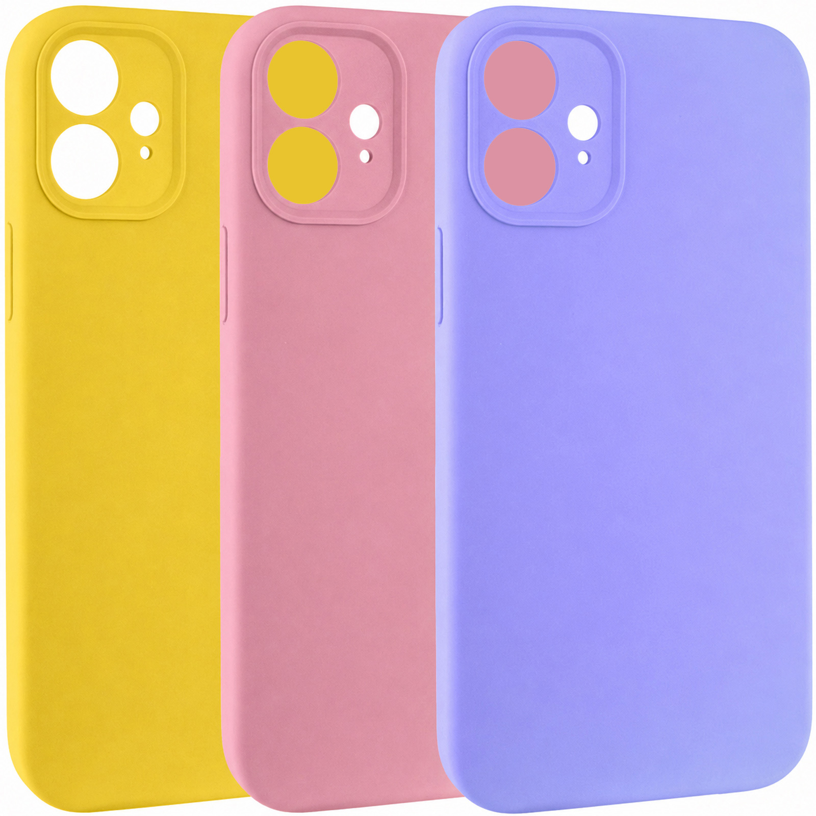 Чохол Silk Full Camera Protective (AA) NO LOGO для Apple iPhone 12 (6.1"), Силікон, купити оптом з доставкою