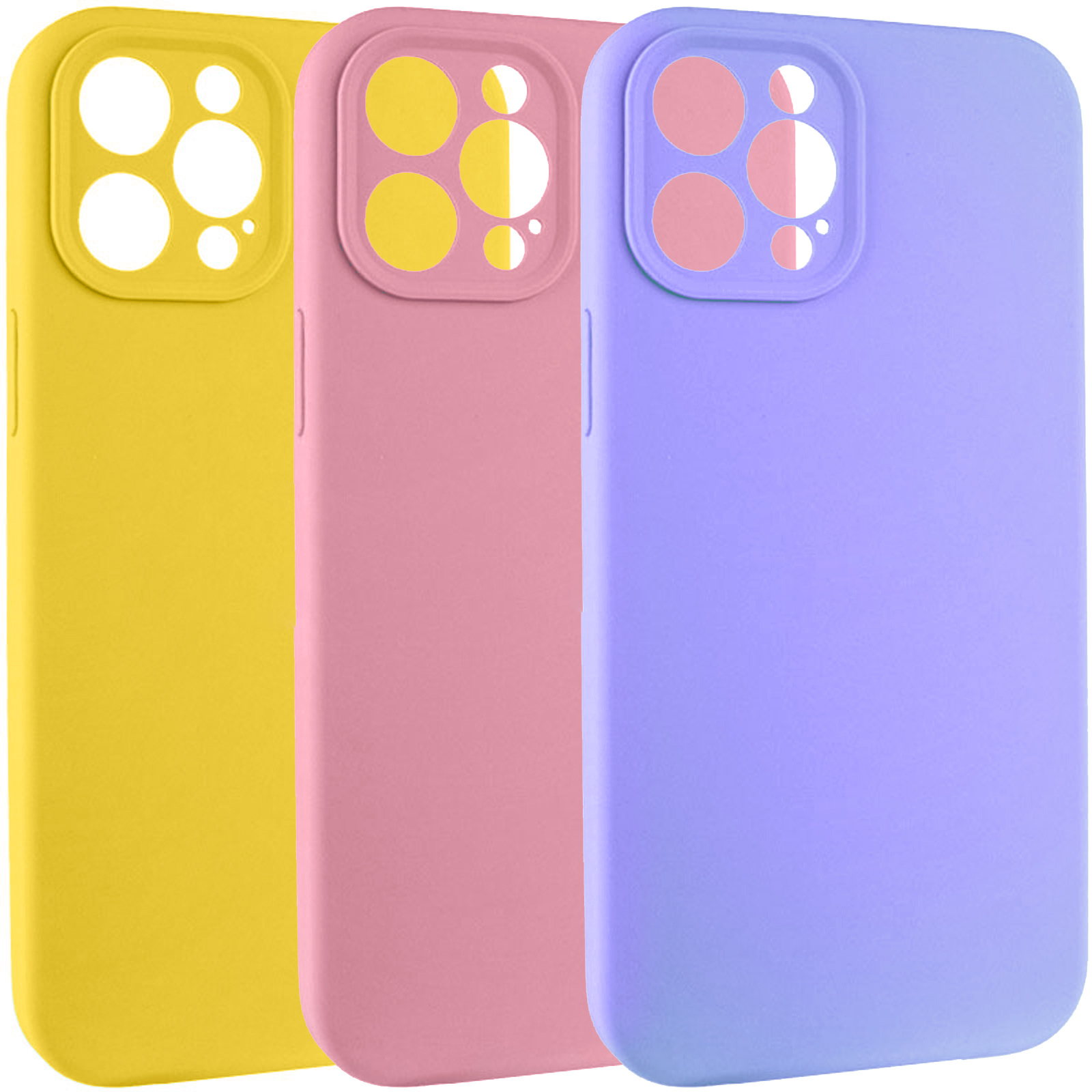 Чохол Silk Full Camera Protective (AA) NO LOGO для Apple iPhone 12 Pro (6.1"), Силікон, купити оптом з доставкою