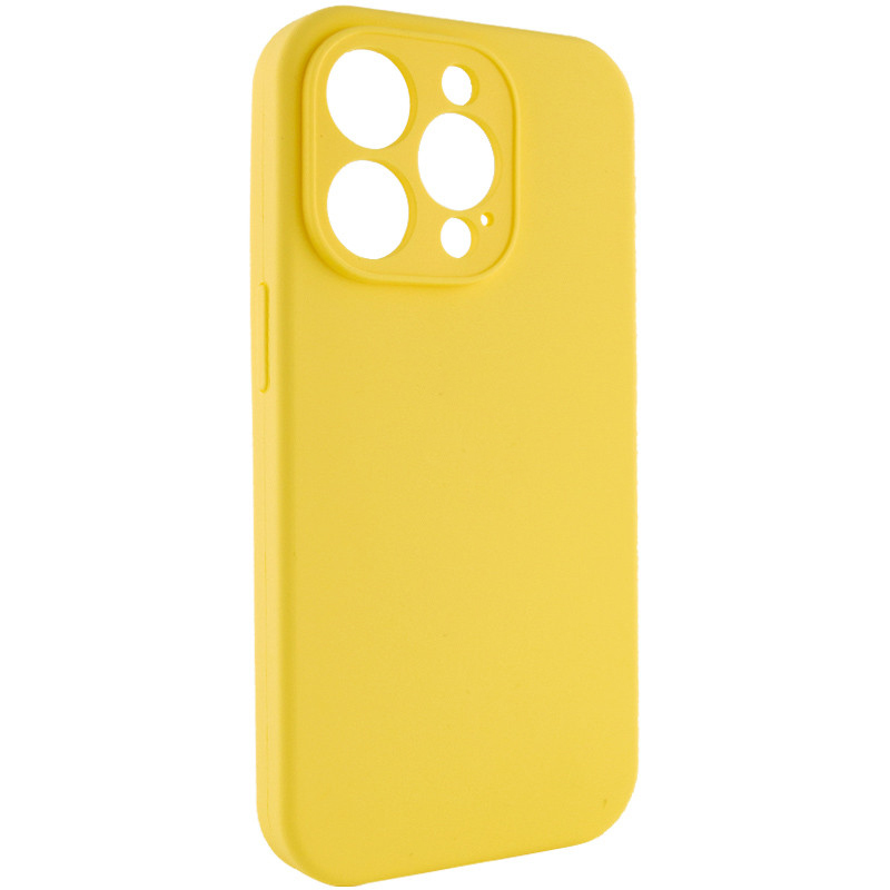 Чохол Silk Full Camera Protective (AA) NO LOGO для Apple iPhone 13 Pro Max (6.7"), Жовтий / Yellow 1, Силікон, купити оптом з доставкою