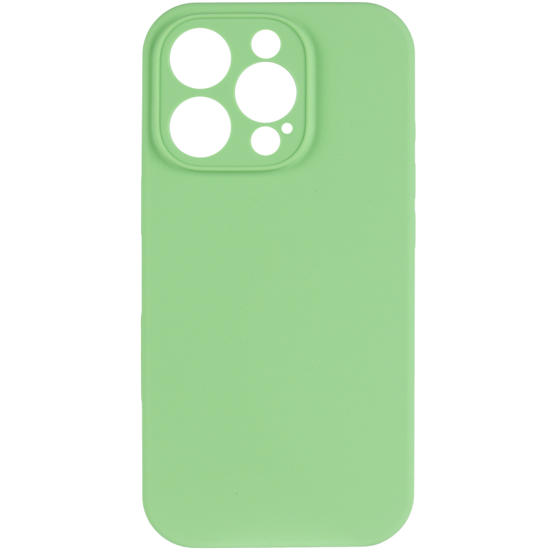 Чохол Silk Full Camera Protective (AA) NO LOGO для Apple iPhone 13 Pro Max (6.7"), М'ятний / Mint 1, Силікон, купити оптом з доставкою