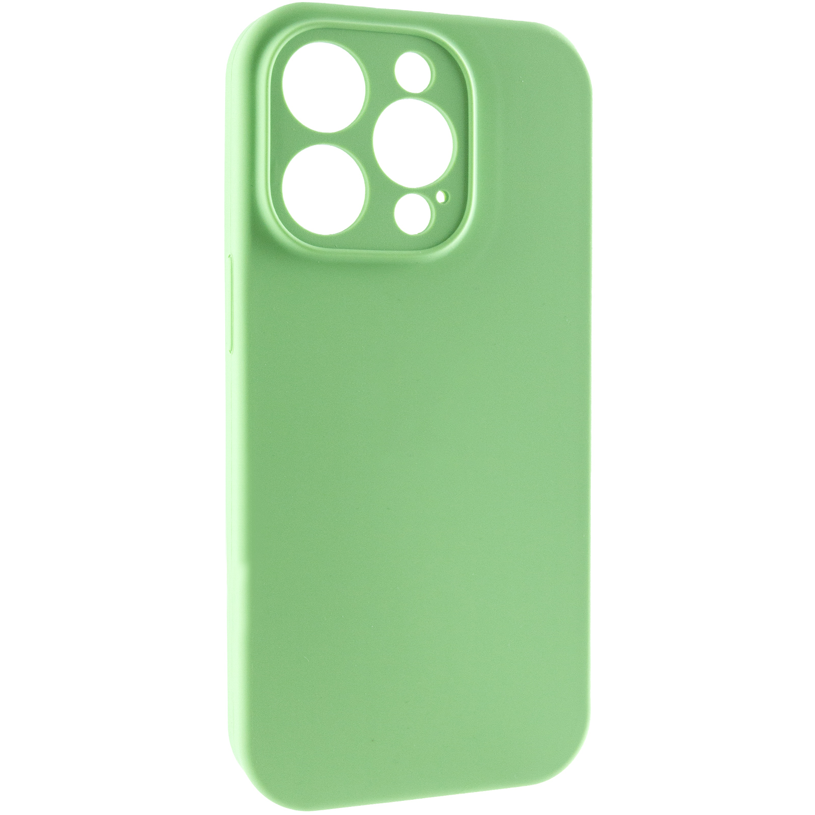 Чохол Silk Full Camera Protective (AA) NO LOGO для Apple iPhone 13 Pro Max (6.7"), М'ятний / Mint, Силікон, купити оптом з доставкою