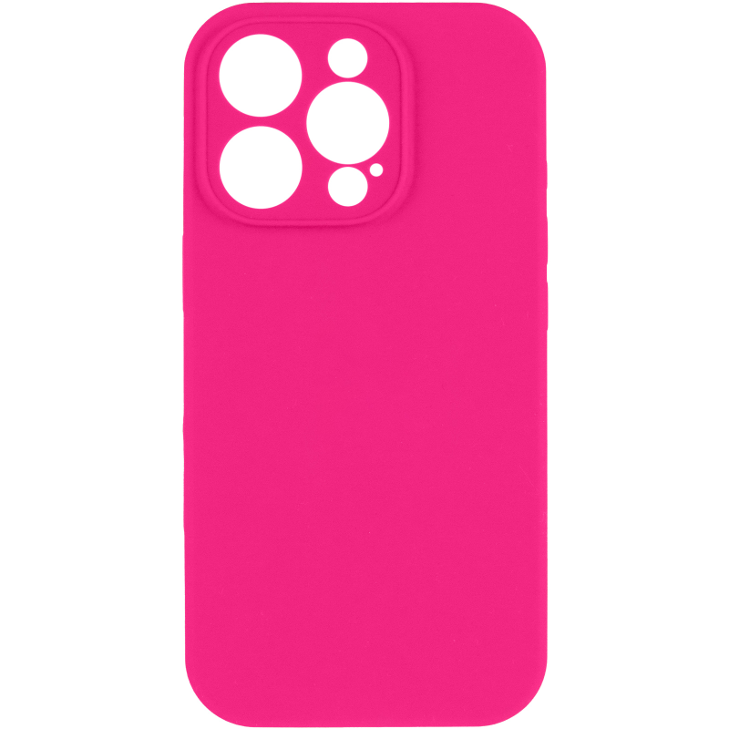 Чохол Silk Full Camera Protective (AA) NO LOGO для Apple iPhone 13 Pro Max (6.7"), Рожевий / Barbie pink 1, Силікон, купити оптом з доставкою