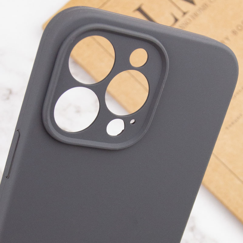 Чохол Silk Full Camera Protective (AA) NO LOGO для Apple iPhone 13 Pro Max (6.7"), Сірий / Dark Gray 4, Силікон, купити оптом з доставкою