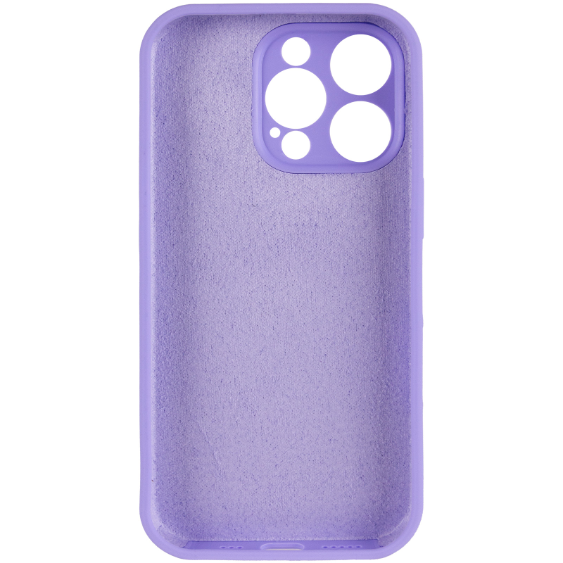 Чохол Silk Full Camera Protective (AA) NO LOGO для Apple iPhone 13 Pro Max (6.7"), Бузковий / Dasheen 2, Силікон, купити оптом з доставкою
