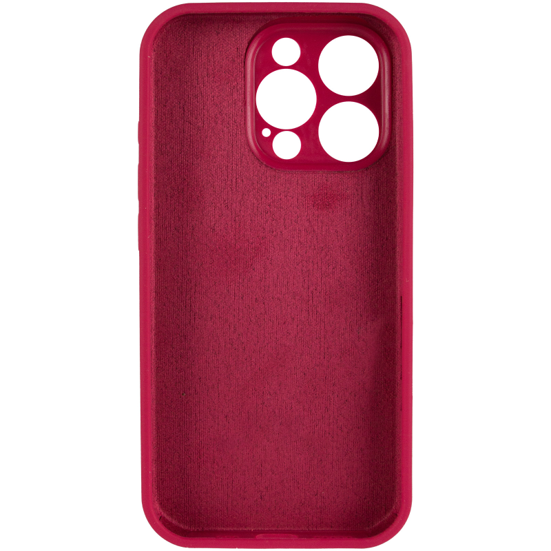 Чохол Silk Full Camera Protective (AA) NO LOGO для Apple iPhone 14 Pro (6.1"), Червоний / Rose Red 2, Силікон, купити оптом з доставкою