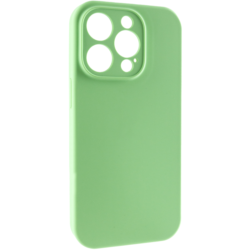 Чохол Silk Full Camera Protective (AA) NO LOGO для Apple iPhone 14 Pro (6.1"), М'ятний / Mint, Силікон, купити оптом з доставкою