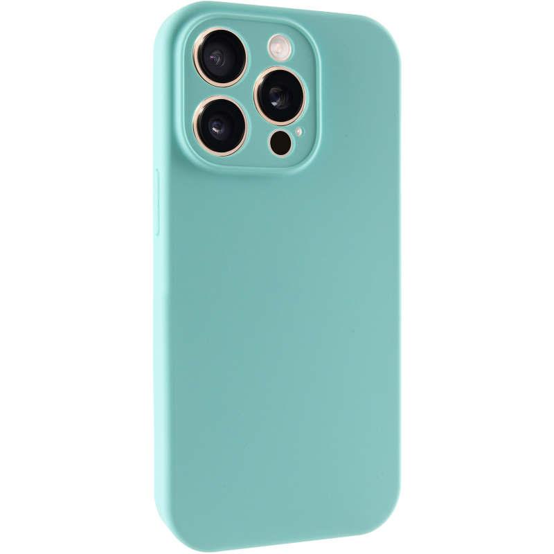 Чохол Silk Full Camera Protective (AA) NO LOGO для Apple iPhone 15 Pro (6.1"), Бірюзовий / Marine Green, Силікон, купити оптом з доставкою