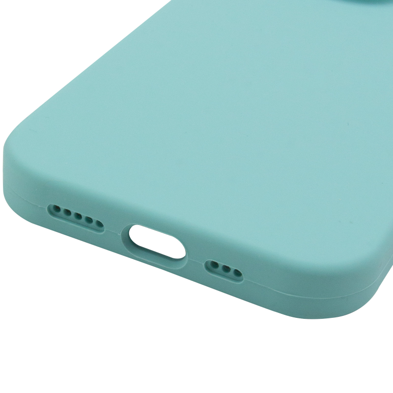 Чохол Silk Full Camera Protective (AA) NO LOGO для Apple iPhone 15 Pro (6.1"), Бірюзовий / Marine Green 4, Силікон, купити оптом з доставкою