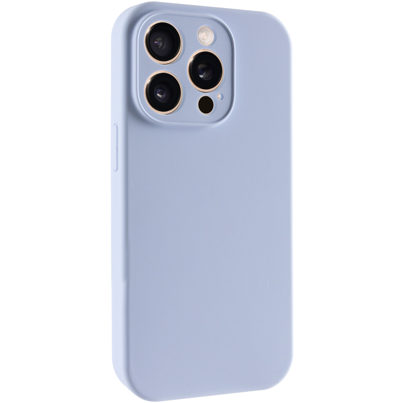 Чохол Silk Full Camera Protective (AA) NO LOGO для Apple iPhone 15 Pro (6.1"), Блакитний / Lilac Blue, Силікон, купити оптом з доставкою