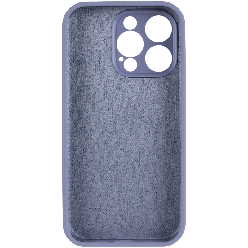 Чохол Silk Full Camera Protective (AA) NO LOGO для Apple iPhone 15 Pro (6.1"), Сірий / Lavender Gray 2, Силікон, купити оптом з доставкою