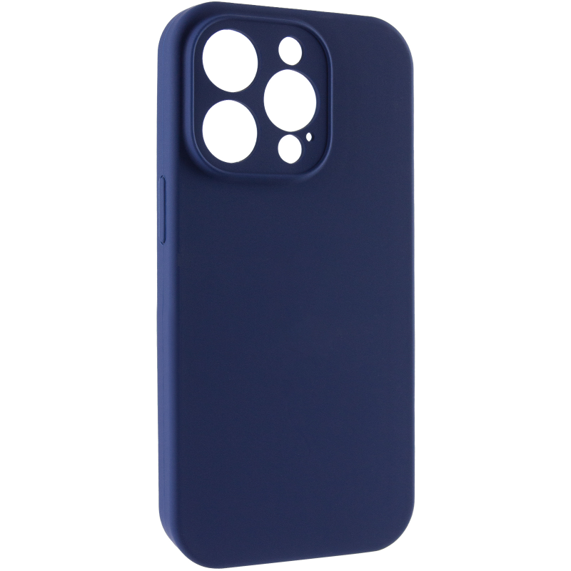 Чохол Silk Full Camera Protective (AA) NO LOGO для Apple iPhone 15 Pro (6.1"), Синій / Deep navy, Силікон, купити оптом з доставкою