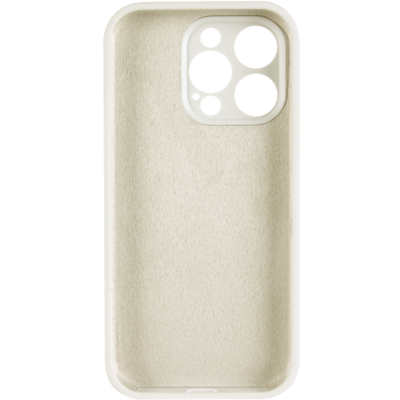 Чохол Silk Full Camera Protective (AA) NO LOGO для Apple iPhone 15 Pro (6.1"), Бежевий / Antique White 2, Силікон, купити оптом з доставкою