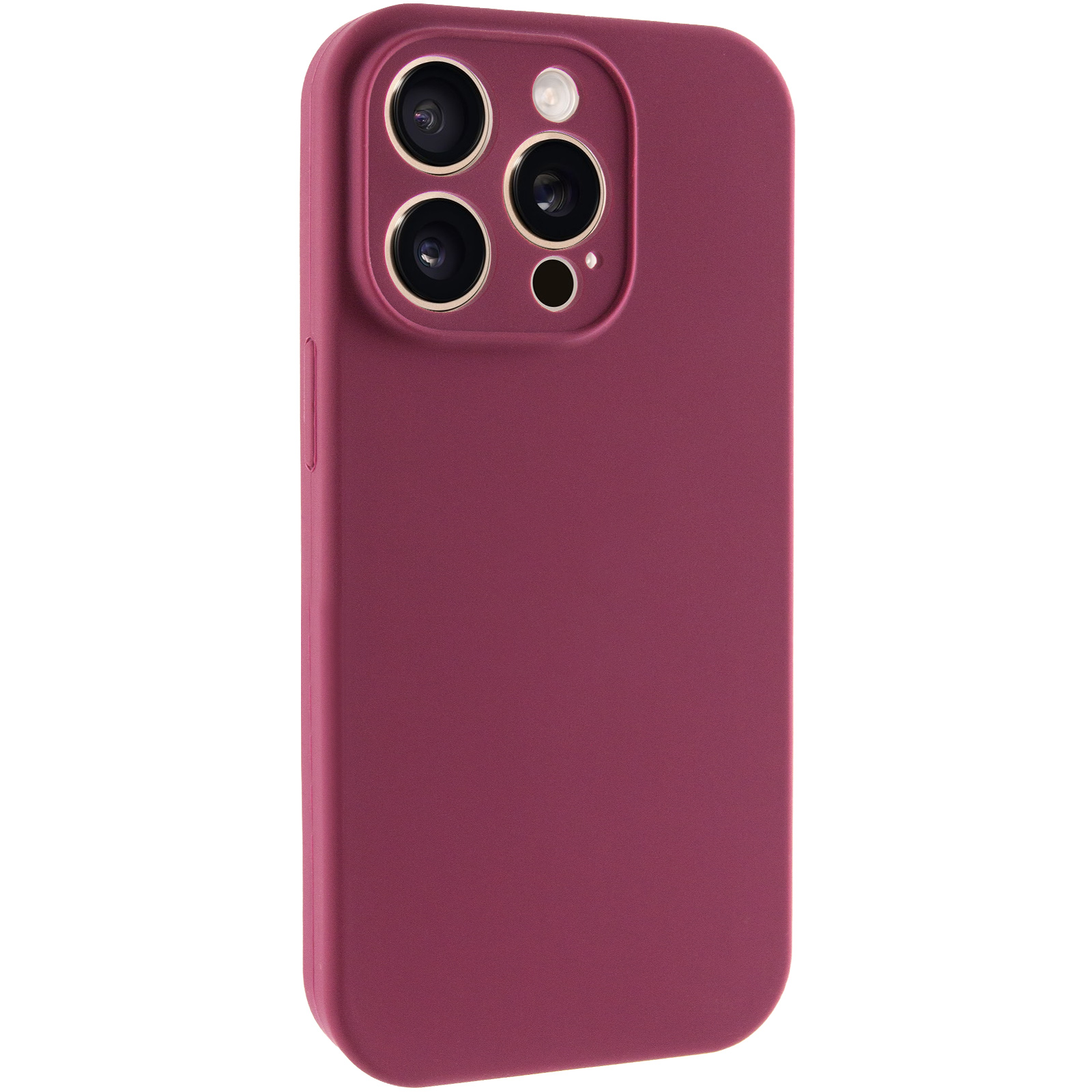 Чохол Silk Full Camera Protective (AA) NO LOGO для Apple iPhone 15 Pro Max (6.7"), Бордовий / Plum, Силікон, купити оптом з доставкою