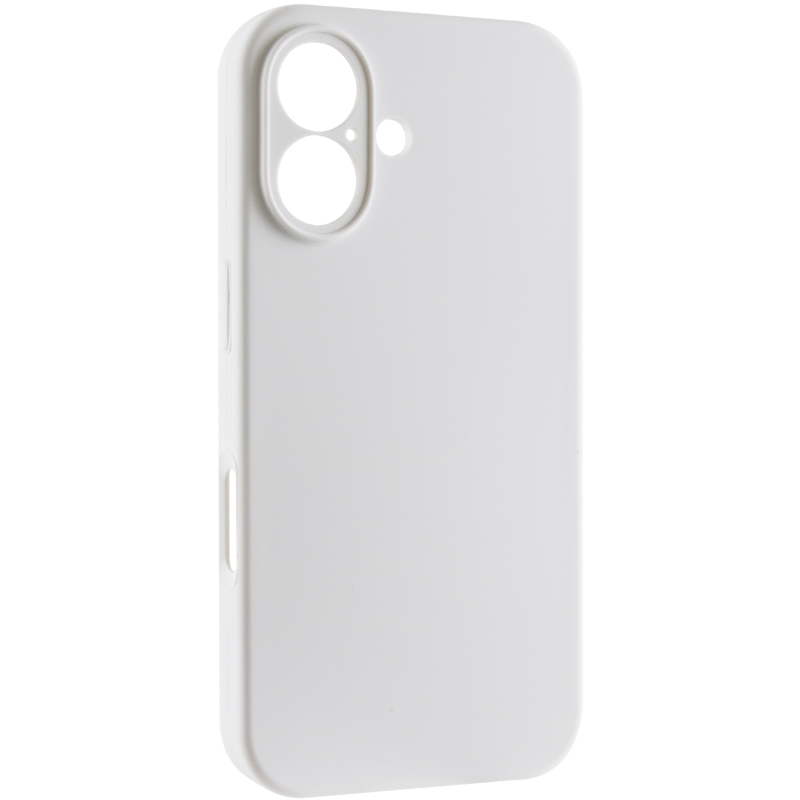 Чехол Silk Full Camera Protective (AA) NO LOGO для Apple iPhone 16 (6.1"), Белый / White, Силикон, купить оптом с доставкой