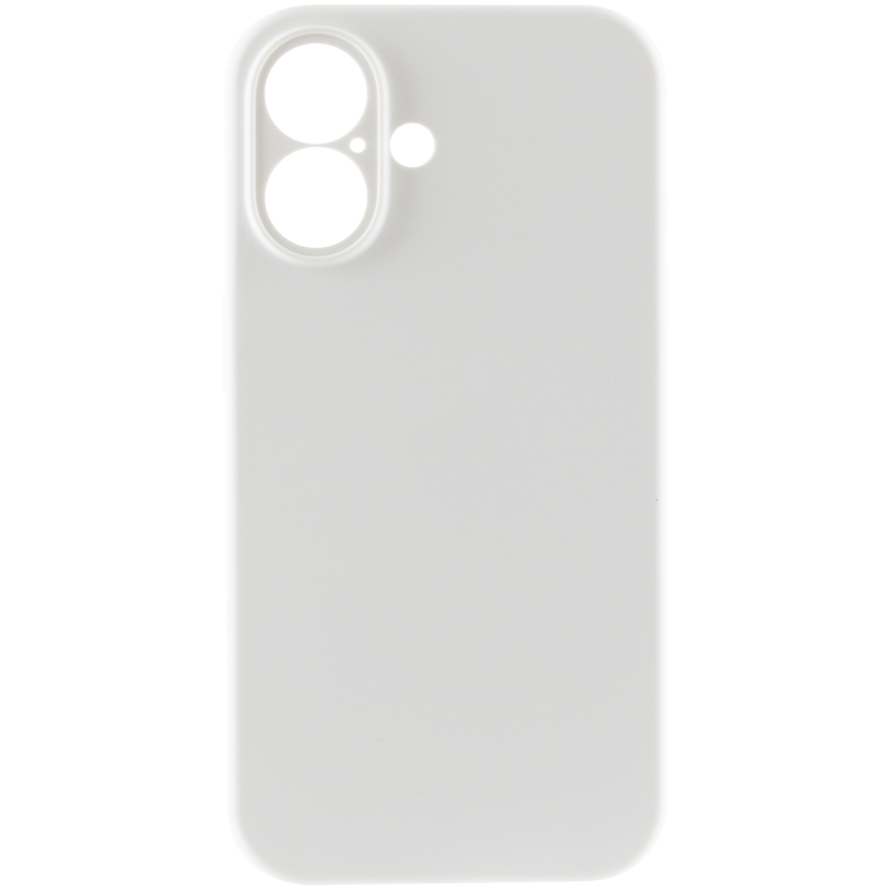 Чехол Silk Full Camera Protective (AA) NO LOGO для Apple iPhone 16 (6.1"), Белый / White 1, Силикон, купить оптом с доставкой
