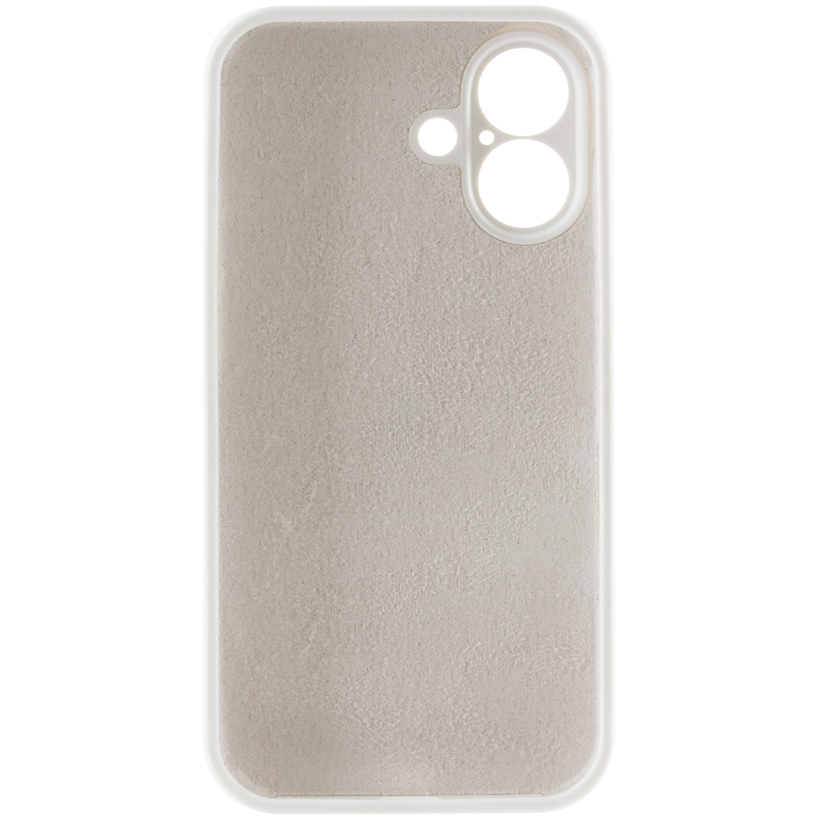 Чехол Silk Full Camera Protective (AA) NO LOGO для Apple iPhone 16 (6.1"), Белый / White 2, Силикон, купить оптом с доставкой