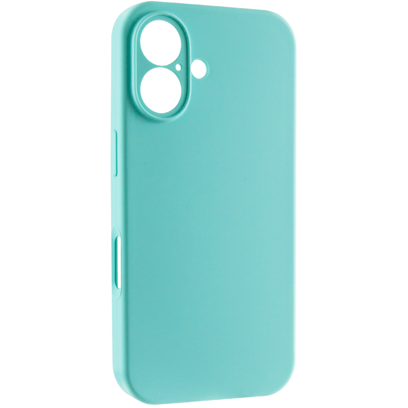 Чохол Silk Full Camera Protective (AA) NO LOGO для Apple iPhone 16 (6.1"), Бірюзовий / Marine Green, Силікон, купити оптом з доставкою