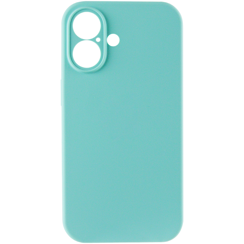 Чохол Silk Full Camera Protective (AA) NO LOGO для Apple iPhone 16 (6.1"), Бірюзовий / Marine Green 1, Силікон, купити оптом з доставкою