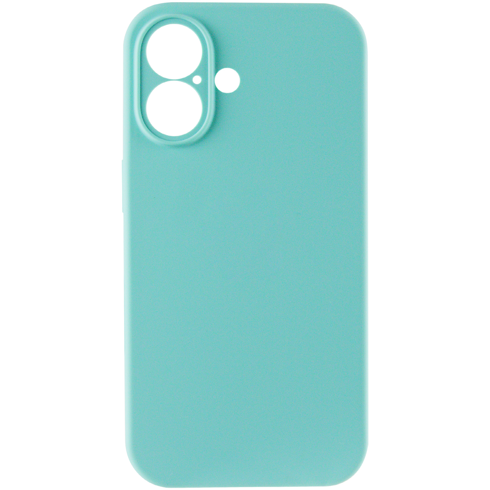 Чохол Silk Full Camera Protective (AA) NO LOGO для Apple iPhone 16 (6.1"), Бірюзовий / Marine Green 1, Силікон, купити оптом з доставкою