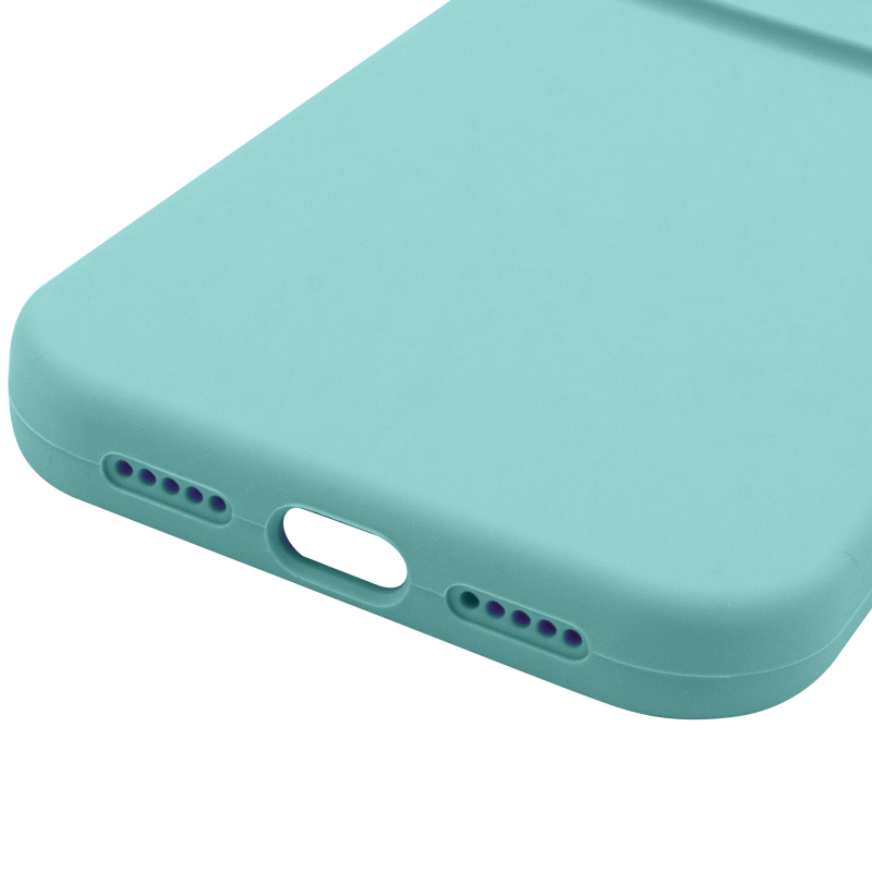 Чохол Silk Full Camera Protective (AA) NO LOGO для Apple iPhone 16 (6.1"), Бірюзовий / Marine Green 3, Силікон, купити оптом з доставкою