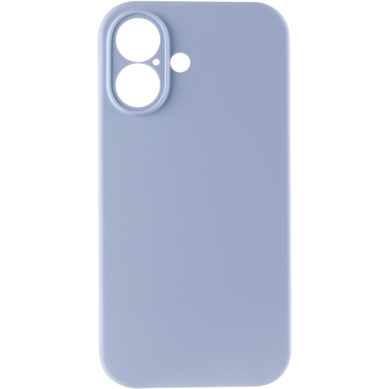 Чохол Silk Full Camera Protective (AA) NO LOGO для Apple iPhone 16 (6.1"), Блакитний / Lilac Blue 1, Силікон, купити оптом з доставкою