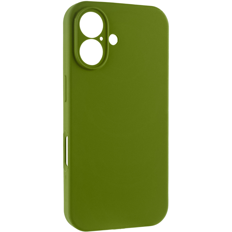 Чохол Silk Full Camera Protective (AA) NO LOGO для Apple iPhone 16 (6.1"), Зелений / Dark Olive, Силікон, купити оптом з доставкою